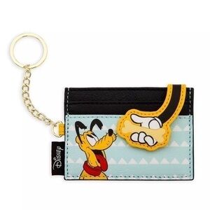 Disney store Pluto Card Wallet with Keychain